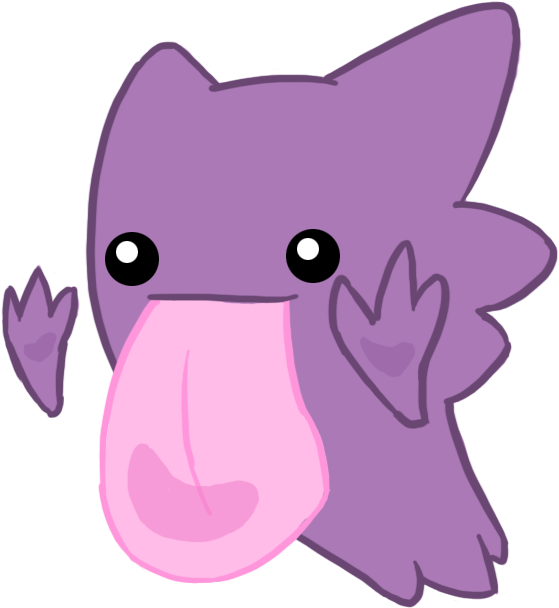 Haunter Used Lick By Kawaii Kit - Cute Haunter Pokemon (697x707), Png Download
