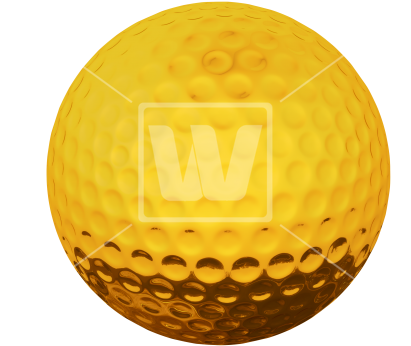 Golden Golf Ball - Golden Golf Ball Png (550x366), Png Download