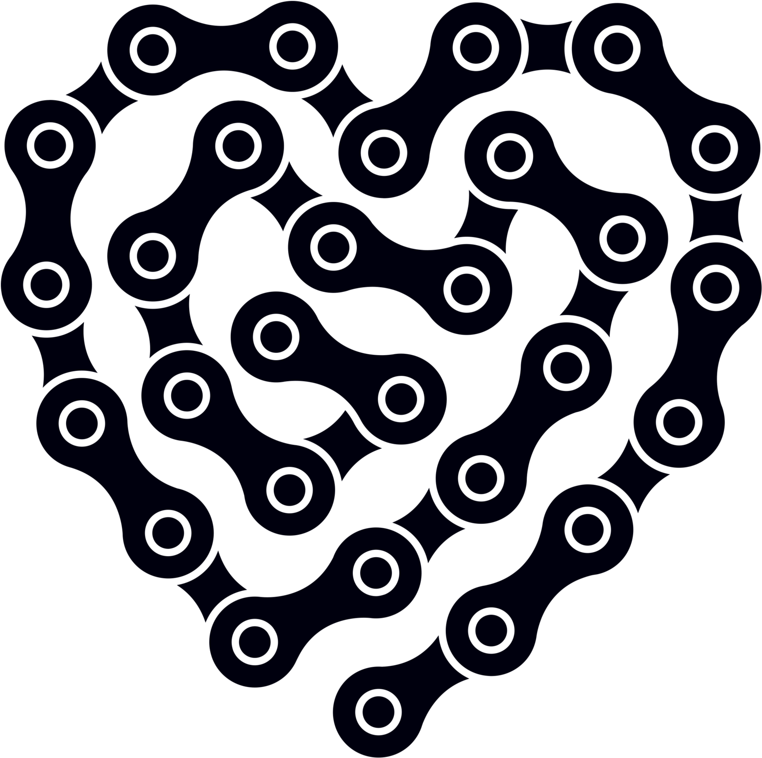 Heart Links - Bike Chain Heart (2048x2048), Png Download
