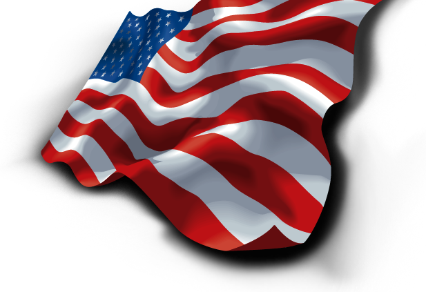 Picture - American Flag Blue Background (617x423), Png Download