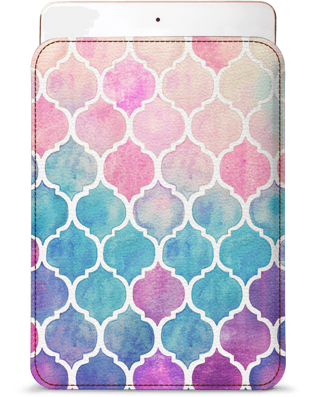Dailyobjects Rainbow Pastel Watercolor Moroccan Real - Pastel Colored Watercolor Moroccan Pattern Blank Note (900x900), Png Download