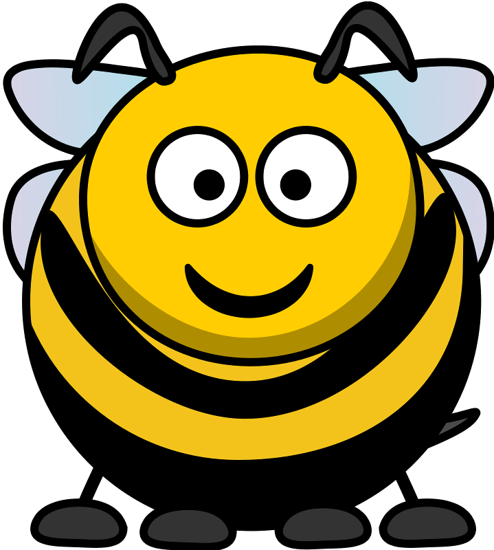 Cartoon Bee - Cartoon Animal Clip Art (719x800), Png Download