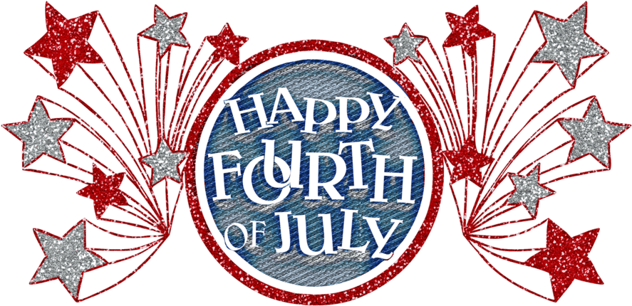 Happy Fourth Of July Glitter Banner Transparent Png - Happy 4th Of July Png (1024x549), Png Download