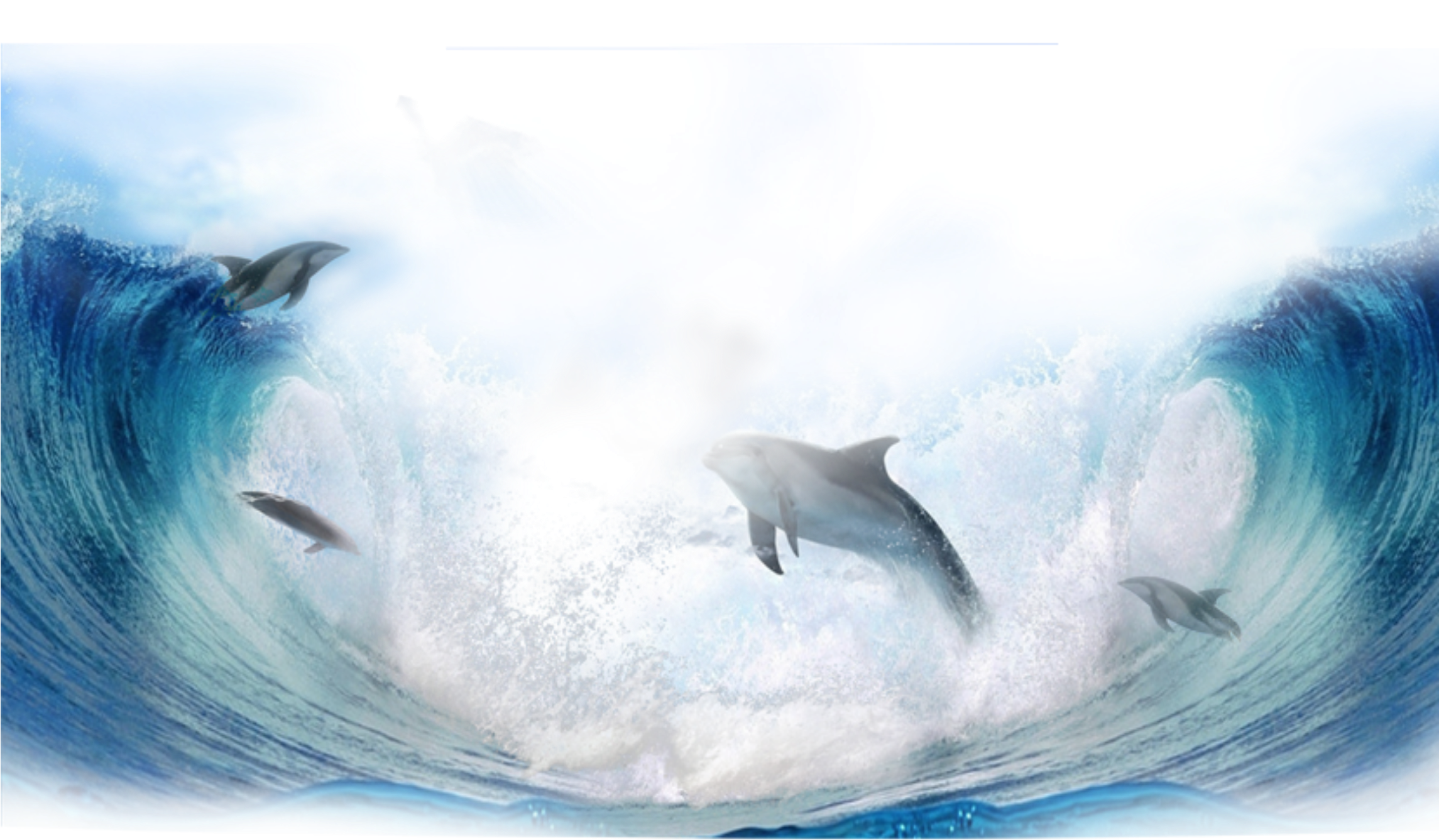 Ftestickers Watercolor Sea Waves Dolphins - Beach (1024x1024), Png Download