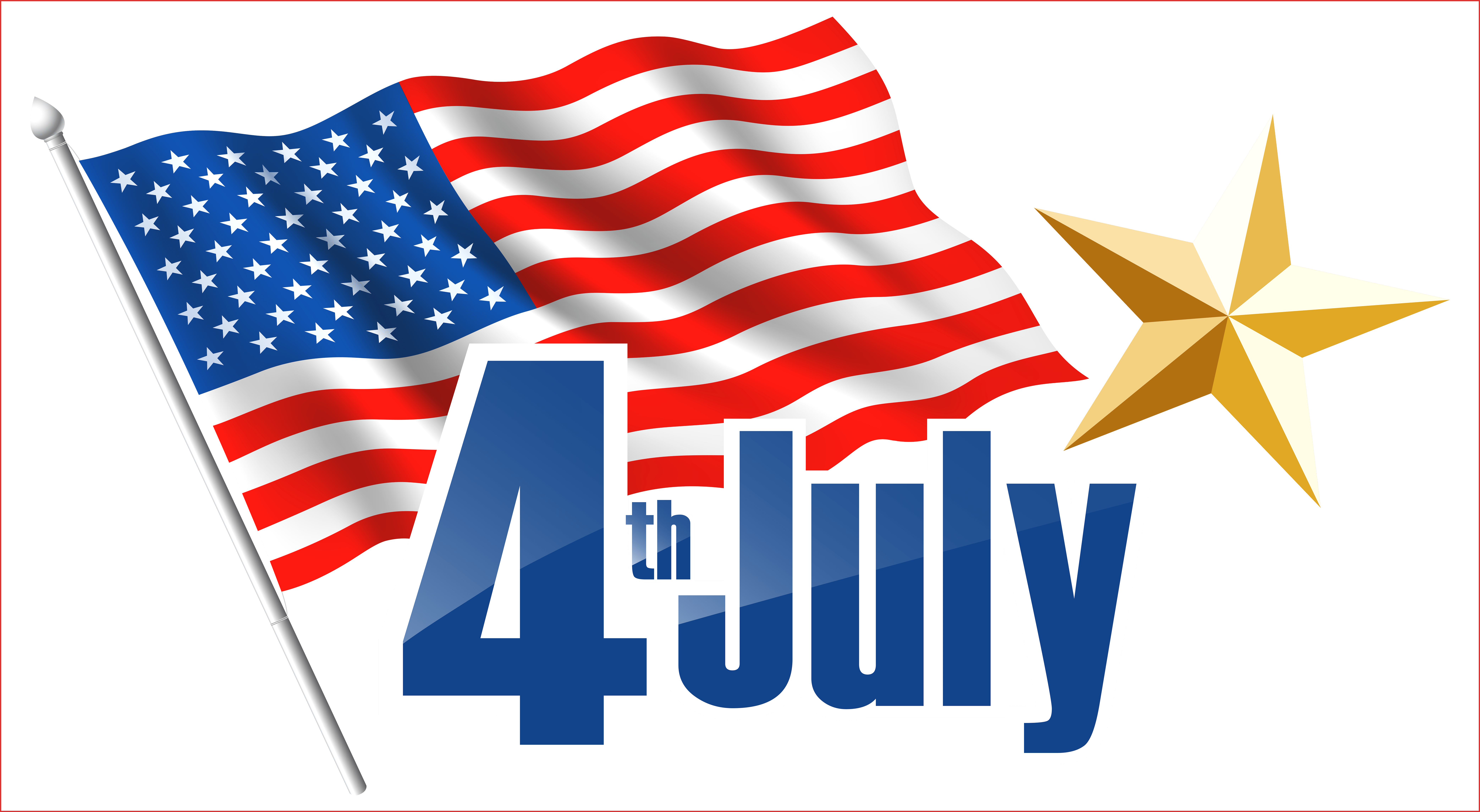 4th Of July Cake Png - Happy 4th Of July 2018 (1000x549), Png Download