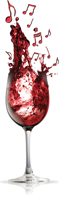 Click Here - Wine With Music Note (208x680), Png Download