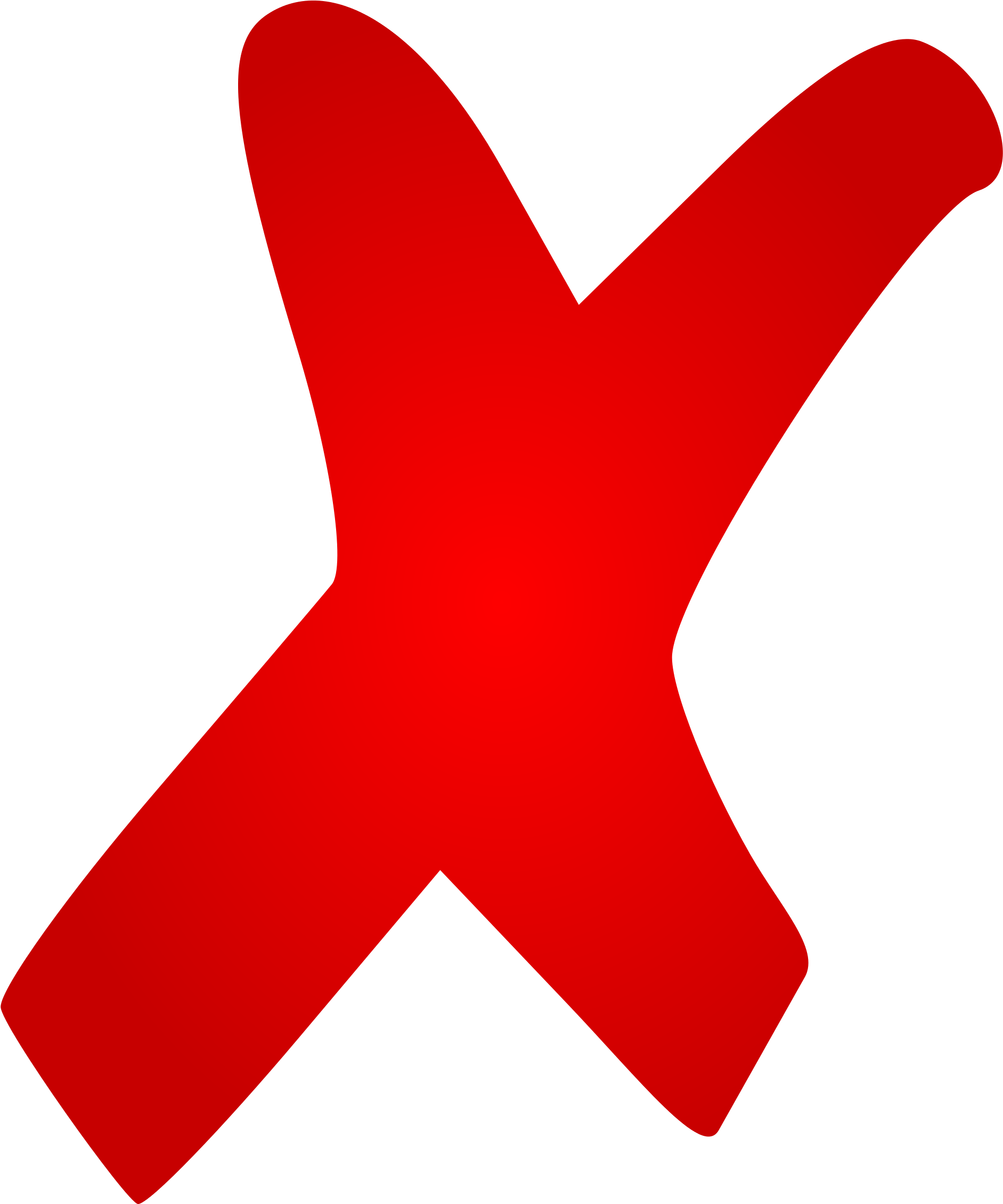 X Cross Png - Red X Mark (2000x2286), Png Download