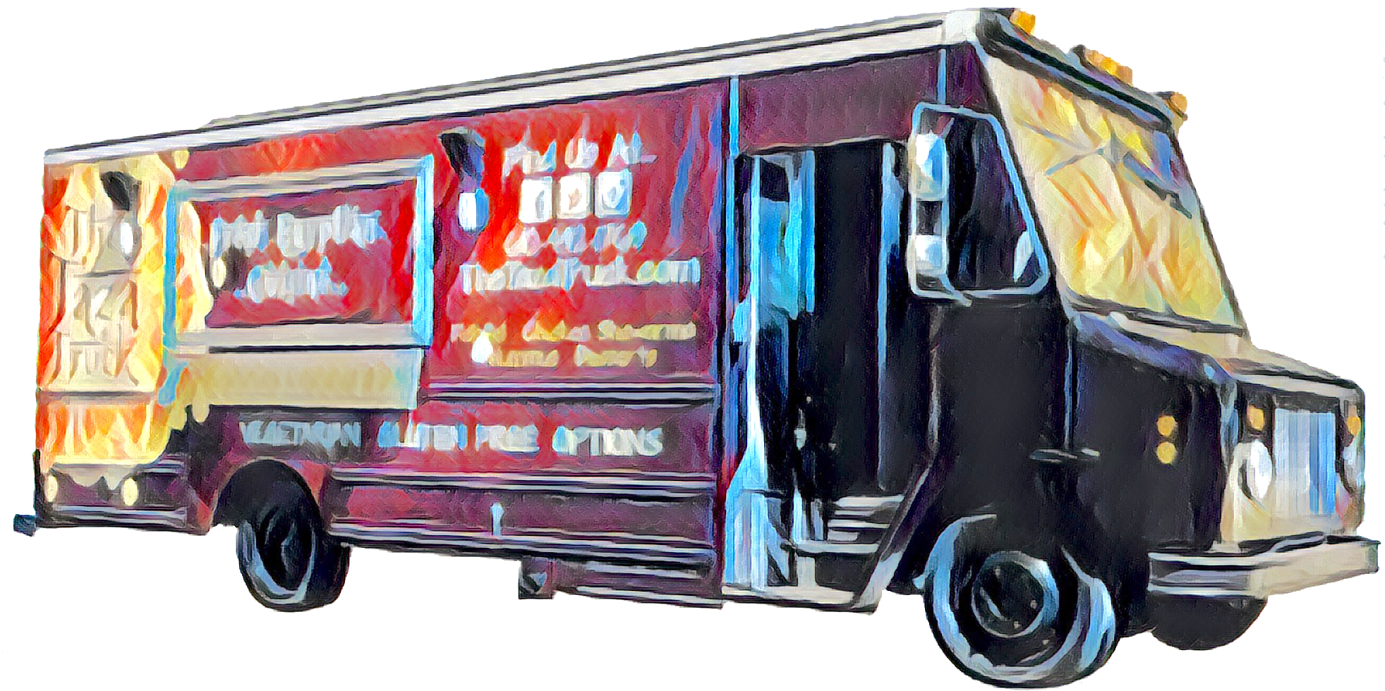 Check Our Truck Tracker For Updates - Food Truck (2088x1056), Png Download