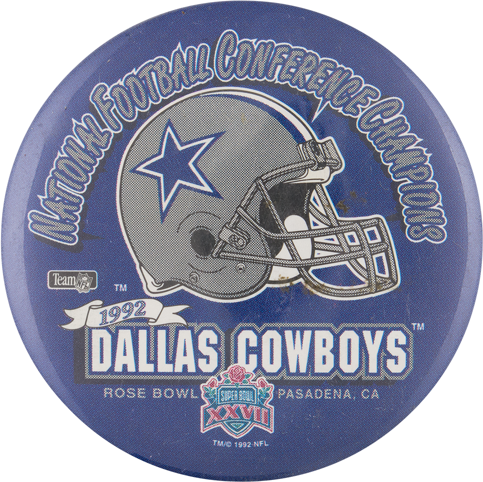Dallas Cowboys Rose Bowl Sports Button Museum - Creative Converting Dallas Cowboys Napkins, 16-pack (1000x1000), Png Download