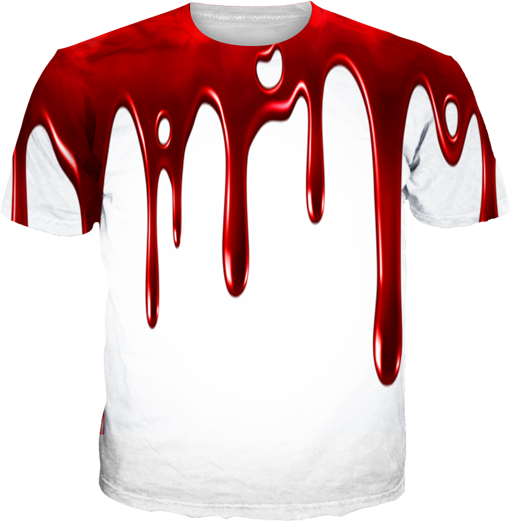 He Got Game 13 Blood Drip White Tee - Portable Network Graphics (1024x1024), Png Download