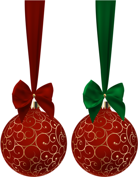 Christmas Balls Red Set Png Clip Art Image - Christmas Balls In Green Png (473x600), Png Download