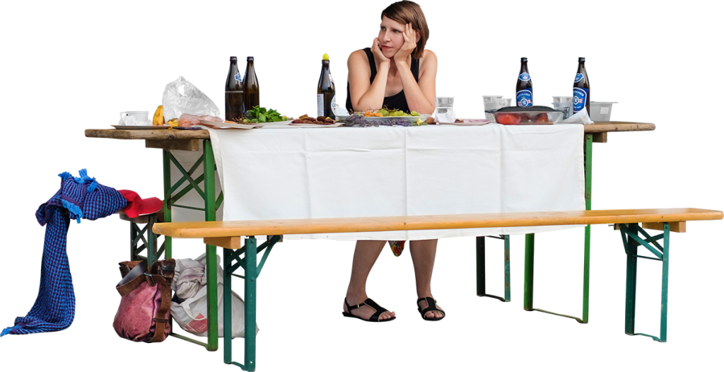 A Was Not Taking A Smoke Break At C's Graduation Barbecue - Furniture And People Png (1024x526), Png Download