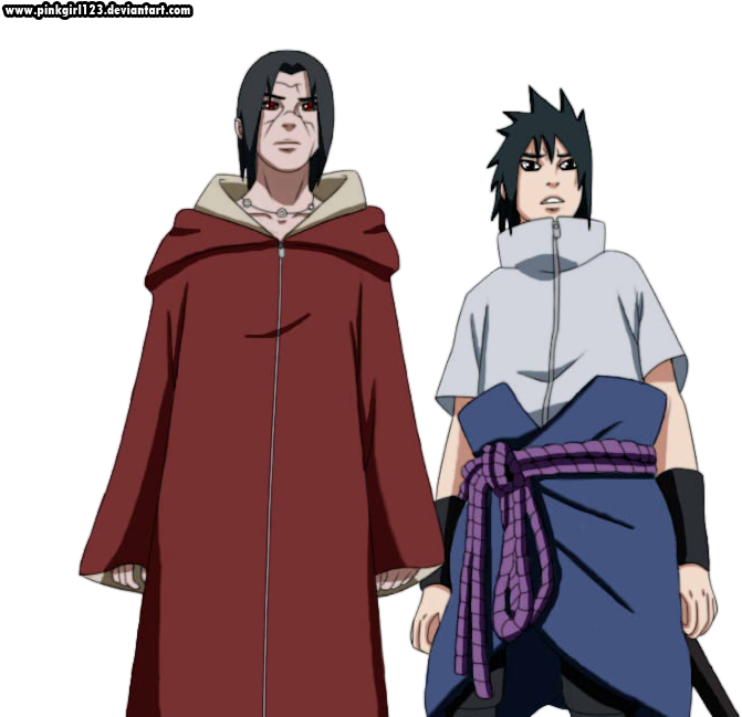 Itachi And Sasuke 580 By Pinkgirl123-d4uw3h0 - Itachi E Sasuke Png (900x671), Png Download