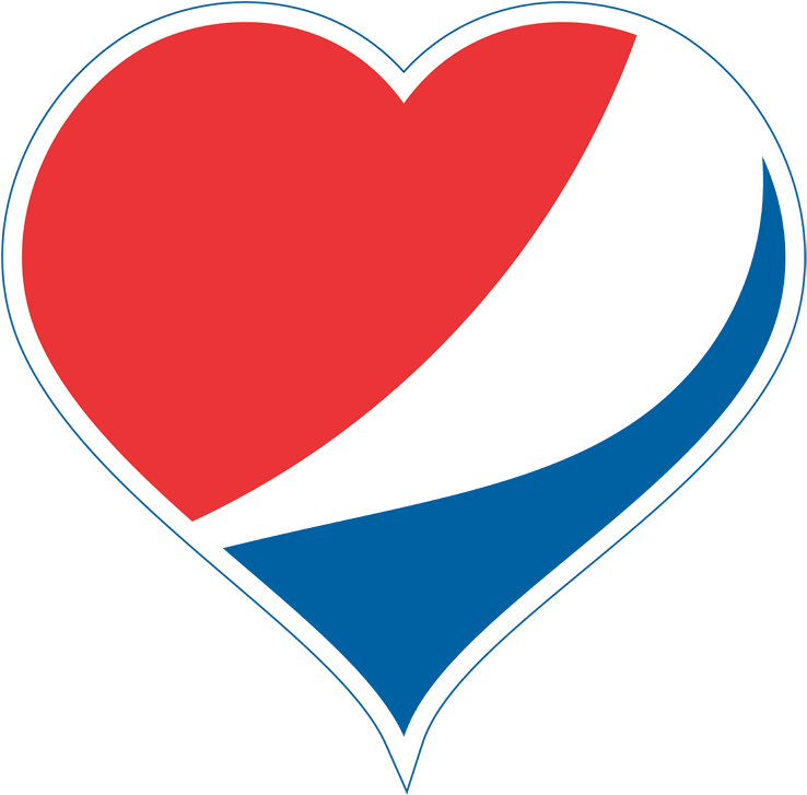Serve Pepsi Heart Shaped Pepsi Logo (750x727), Png Download