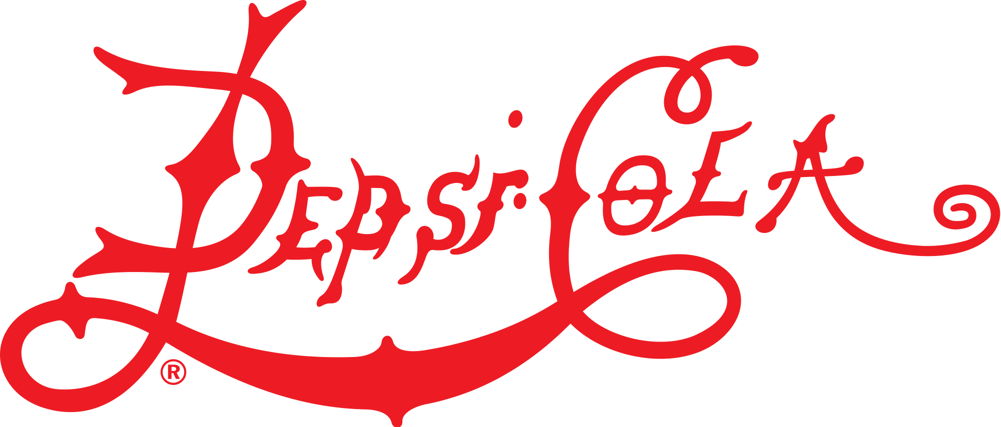 Logo Pepsi Png Jpg Black And White Download - Old Pepsi Cola Logo (2000x854), Png Download