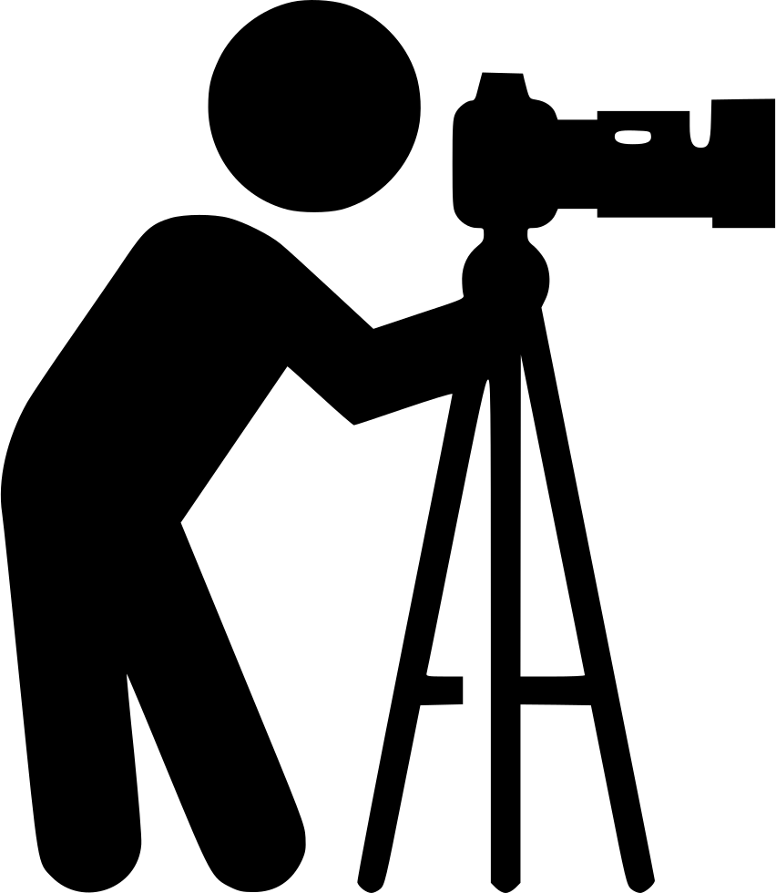 Photographer Free Icon - Cameraman Symbol Png (852x980), Png Download