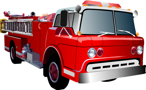 Fire Truck Clipart Png (467x287), Png Download