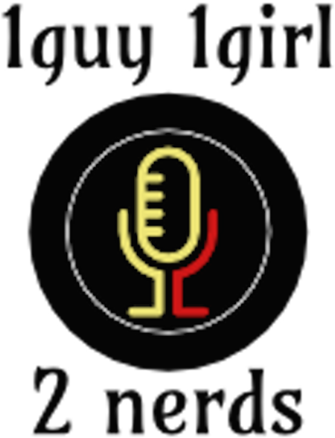 1 Guy 1 Girl 2 Nerds Podcast - Circle (2000x2000), Png Download