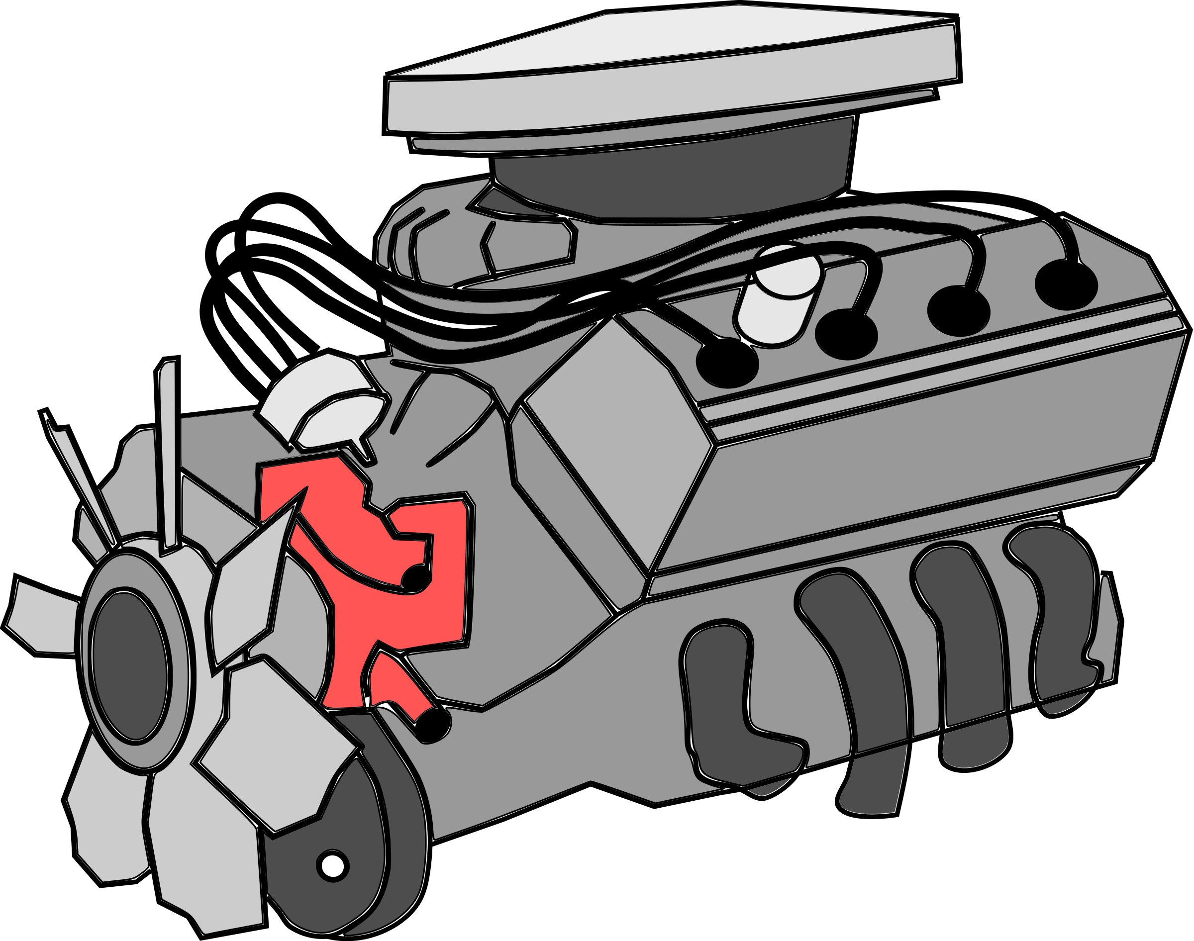 Engine Car Png Images, Motor Png Banner Free Stock - Car Engine Clip Art (2400x1892), Png Download