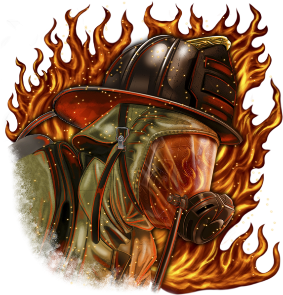 Fire Fighter Fabric, Custom Print Panel, Firefighter - Firefighter (600x600), Png Download