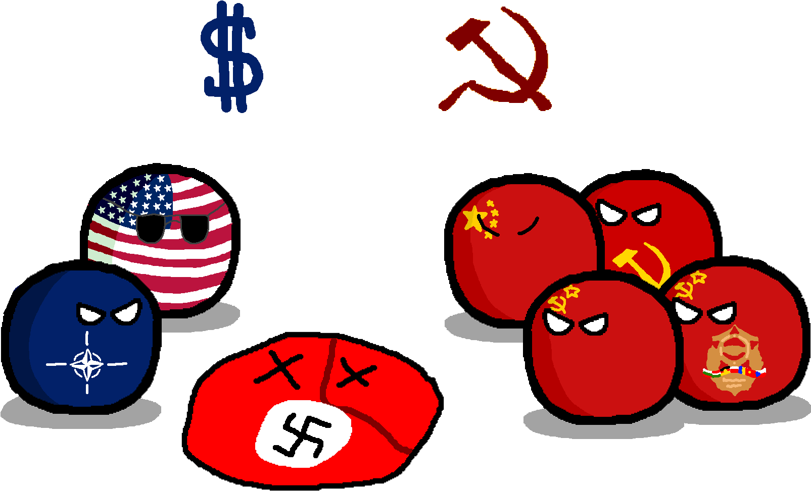 Cold War - Polandball Shirt (1662x1042), Png Download