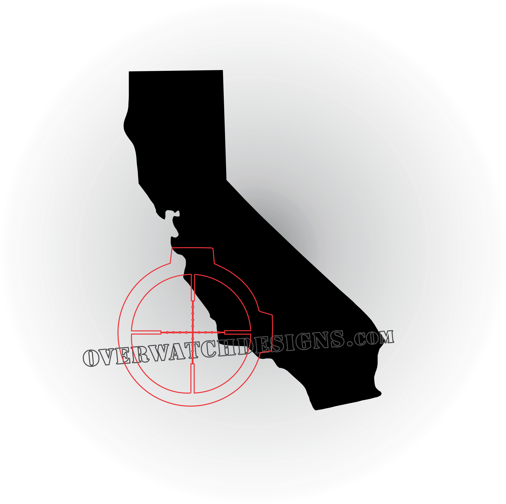 California State Outline - Gun Barrel (2401x2393), Png Download