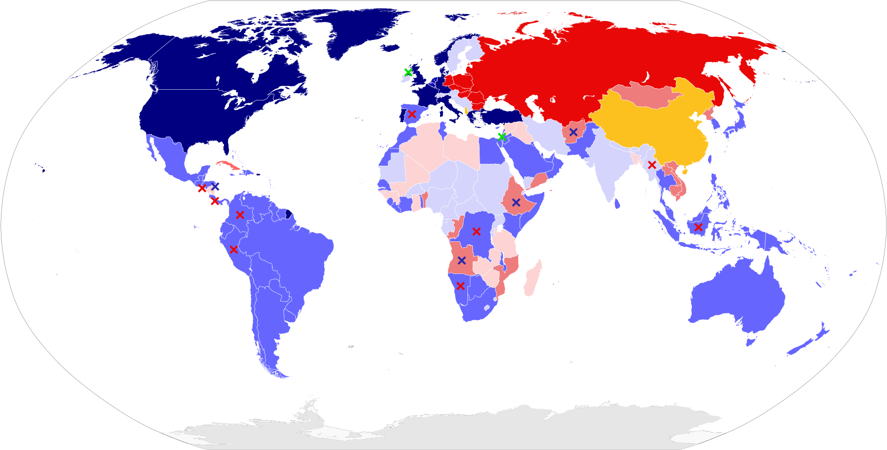 Alliances In - Bloc De L Est Et Bloc De L Ouest (2000x1015), Png Download