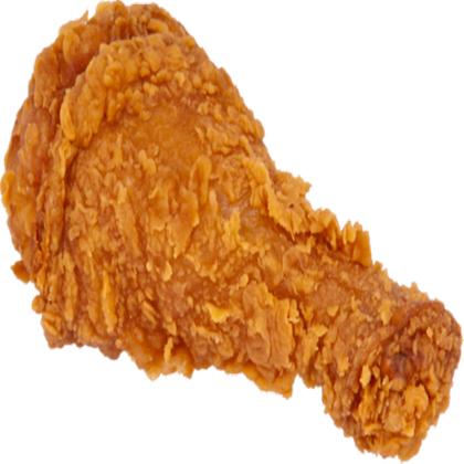 Chicken Drumstick Png Clip Art Black And White Stock - Fried Chicken Transparent Background (420x420), Png Download