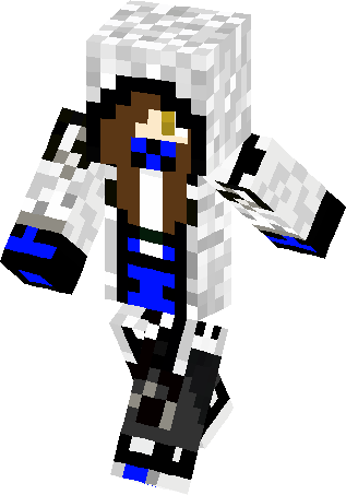 Ice Assassin Girl Skin - Skin Boy Creeper Minecraft (317x453), Png Download