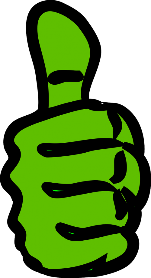 Thumbs Up Clipart (500x916), Png Download