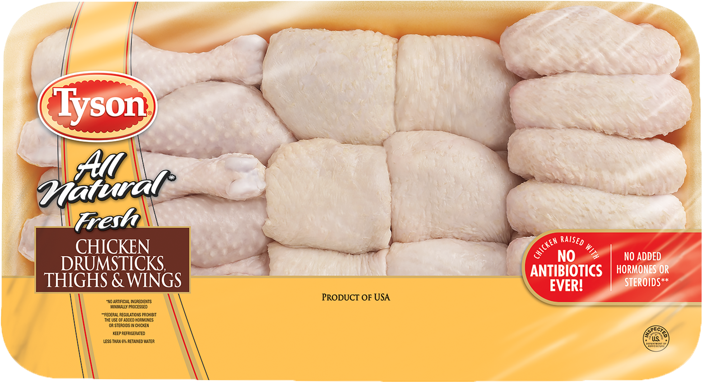Tyson® All Natural Fresh Chicken Drumsticks, Thighs - Tyson Chicken Drumsticks On The G (2400x2400), Png Download