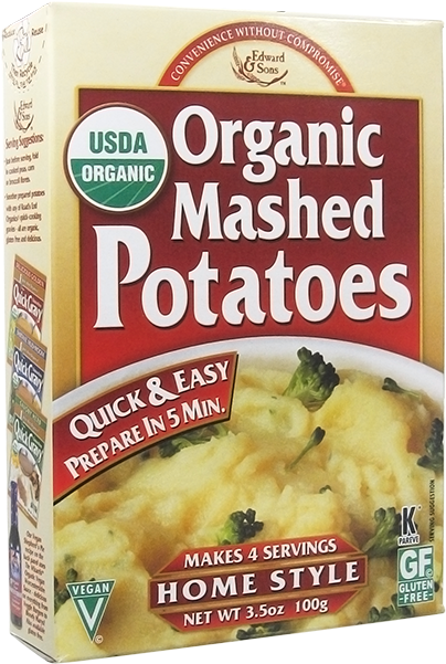 Edward And Sons Organic Mashed Potatoes Homestyle 1 - Edward & Sons Organic Home Style Mashed Potatoes (650x650), Png Download