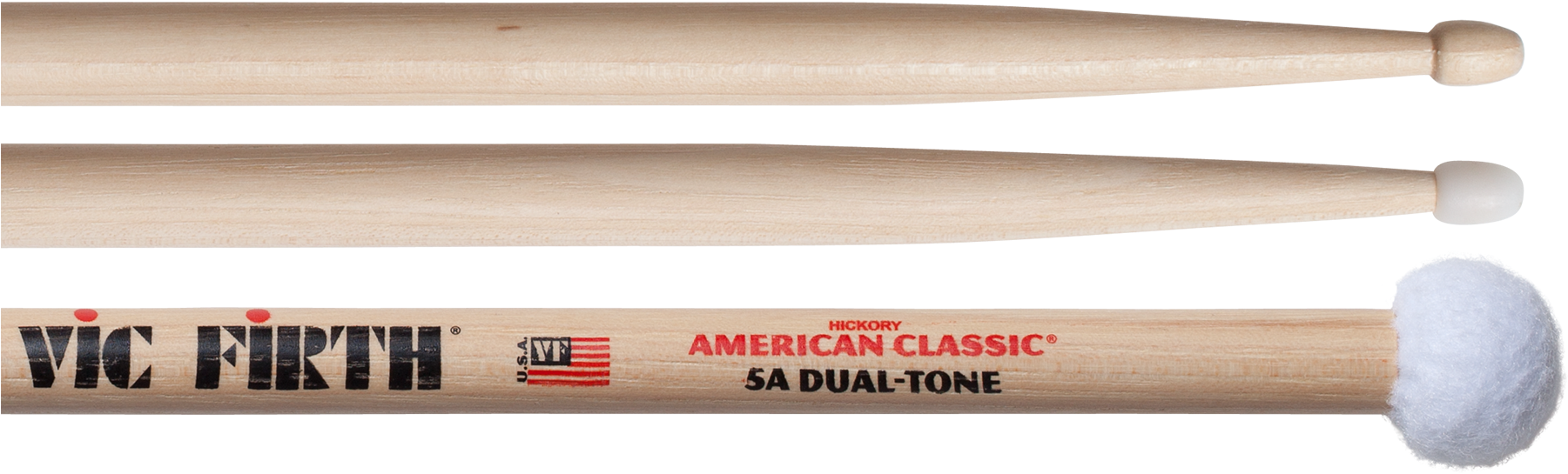 Drumstick Anatomy 06 Tip Material - Maple Hickory Oak Drumsticks (1800x591), Png Download