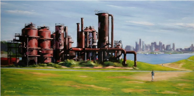 Slideshow Landscapes Pnw Gas Works I1 - Gas (740x500), Png Download