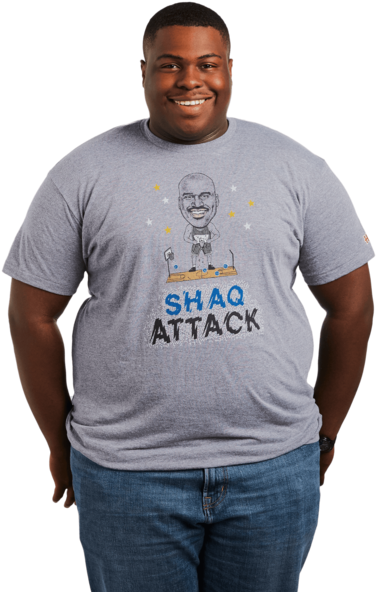 Shaq Attack Shaquille O'neal Nba All-star Basketball - Active Shirt (600x600), Png Download