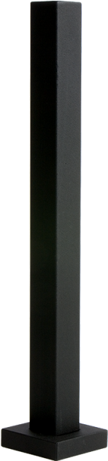 48" Black Steel Tower Pedestal - Column (650x650), Png Download