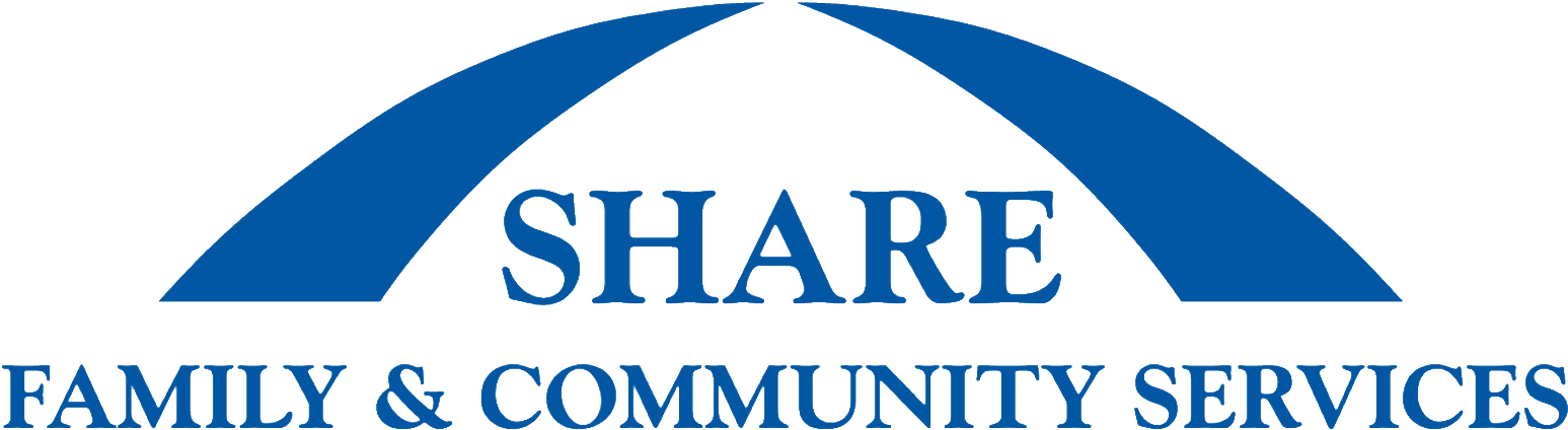 Share Logo Blue Png Clear - Share Family And Community Services (1577x454), Png Download