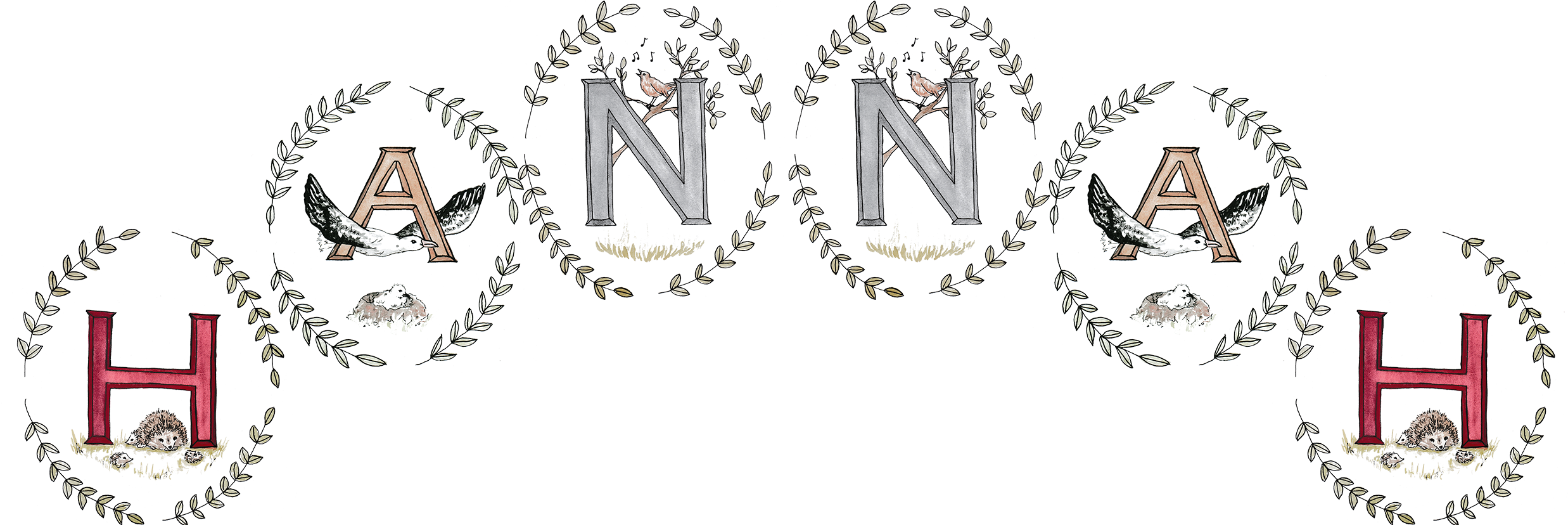 Personalised Alphabet Art Print - Illustration (3507x2481), Png Download