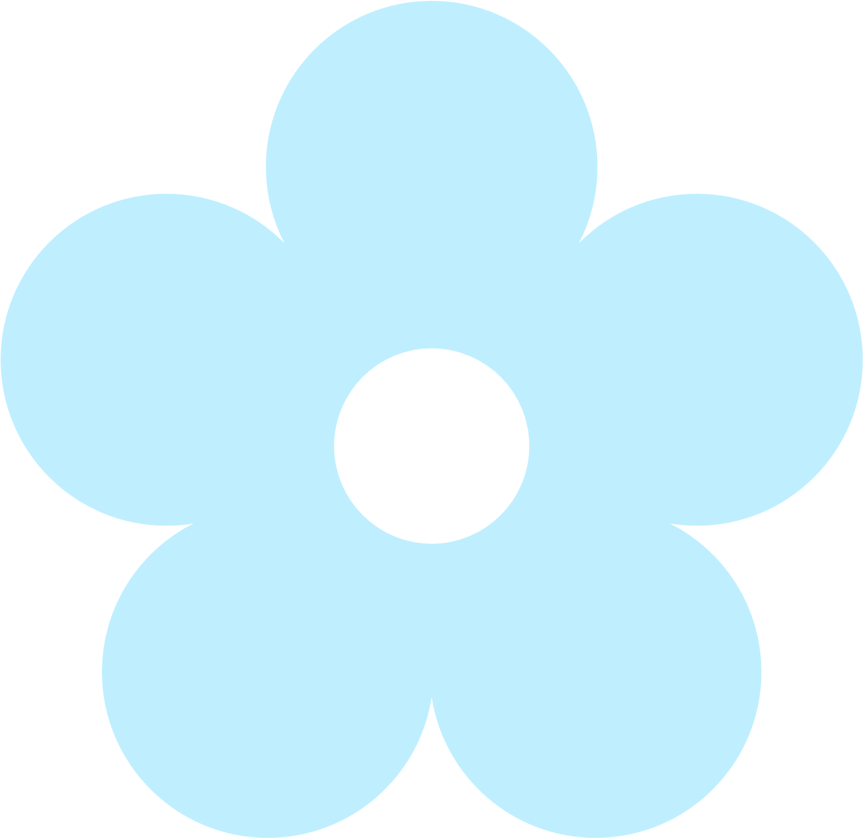 Blue Flower Clipart Baby Blue Light Blue Flower Png Clipart Full Size Png Download Seekpng