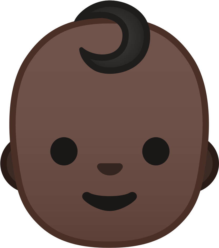 Download Svg Download Png - Baby Cartoon Dark Skin Png (1024x1024), Png Download