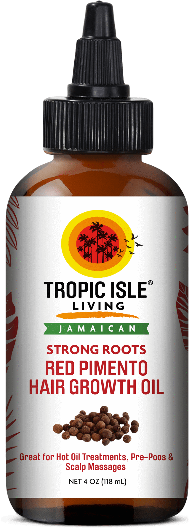 Strong Roots Red Pimento Hair Growth Oil - Tropic Isle Living Red Pimento Oil 118ml (2048x2048), Png Download