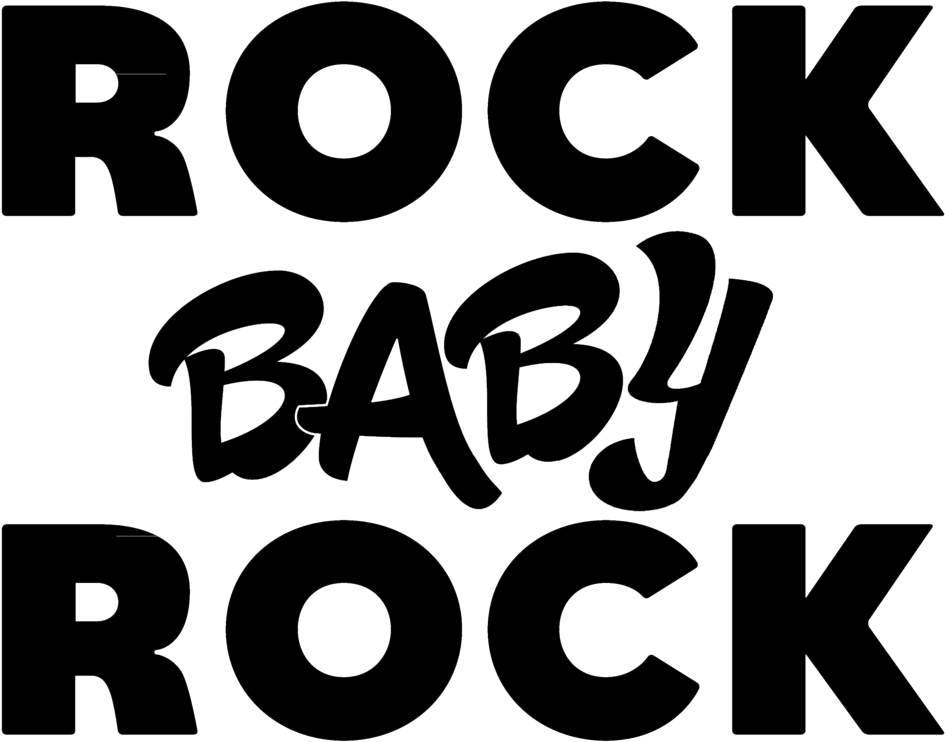 Rock Baby Rock Black - Circle (1000x1000), Png Download