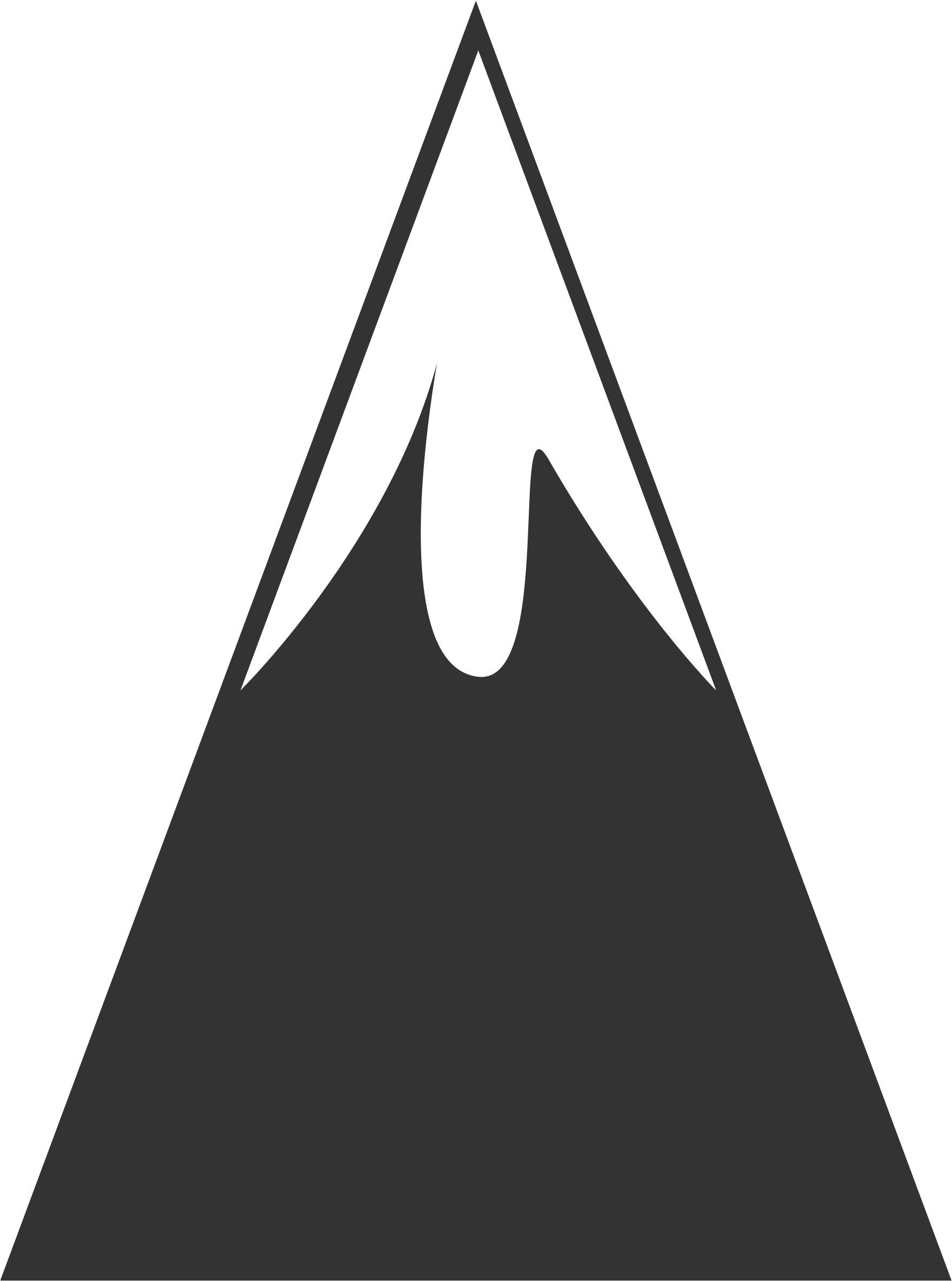 Montana Clipart Mountain Clipart Black And White - Black And White Clip Art Mountain (1760x2400), Png Download