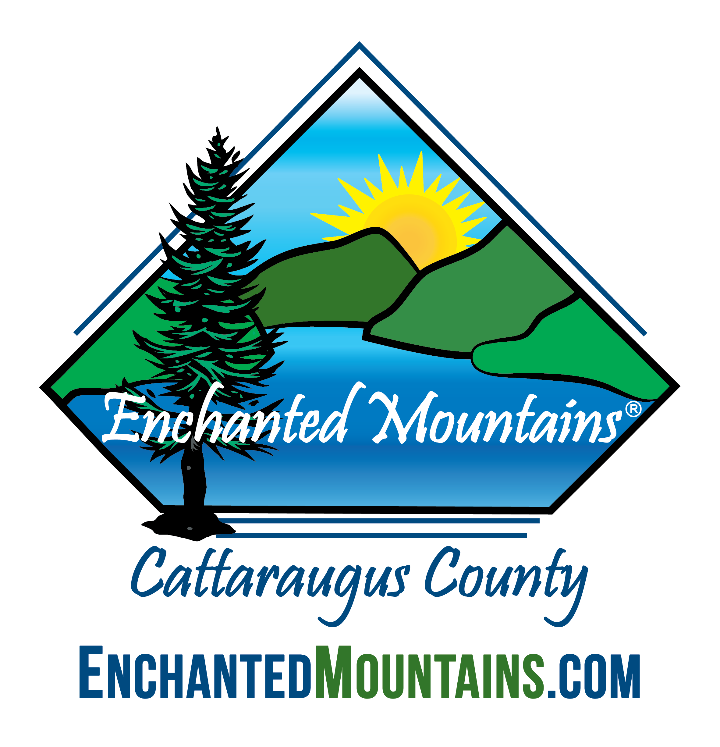 Color Logo With Enchantedmountains - Cattaraugus County, New York (2413x2775), Png Download