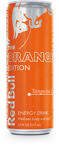Red Bull Orange Edition Can Us Closed - Redbull Orange (260x496), Png Download