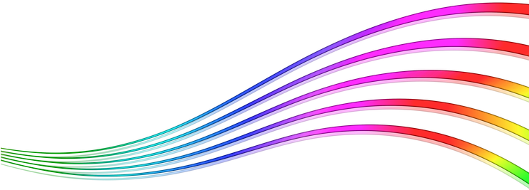 Staff Scores Music Note Melody Colored Tre - Transparent Background Colorful Music Note Png (742x340), Png Download