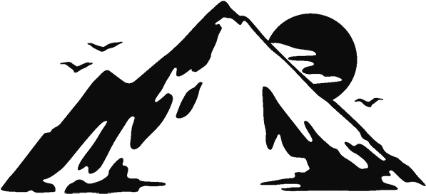 Mountain Image - Mountain Vector Black And White (728x300), Png Download