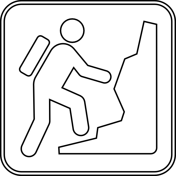 Mountain At Getdrawings Com Graphic Stock - Mountain Climber Clip Art (600x600), Png Download