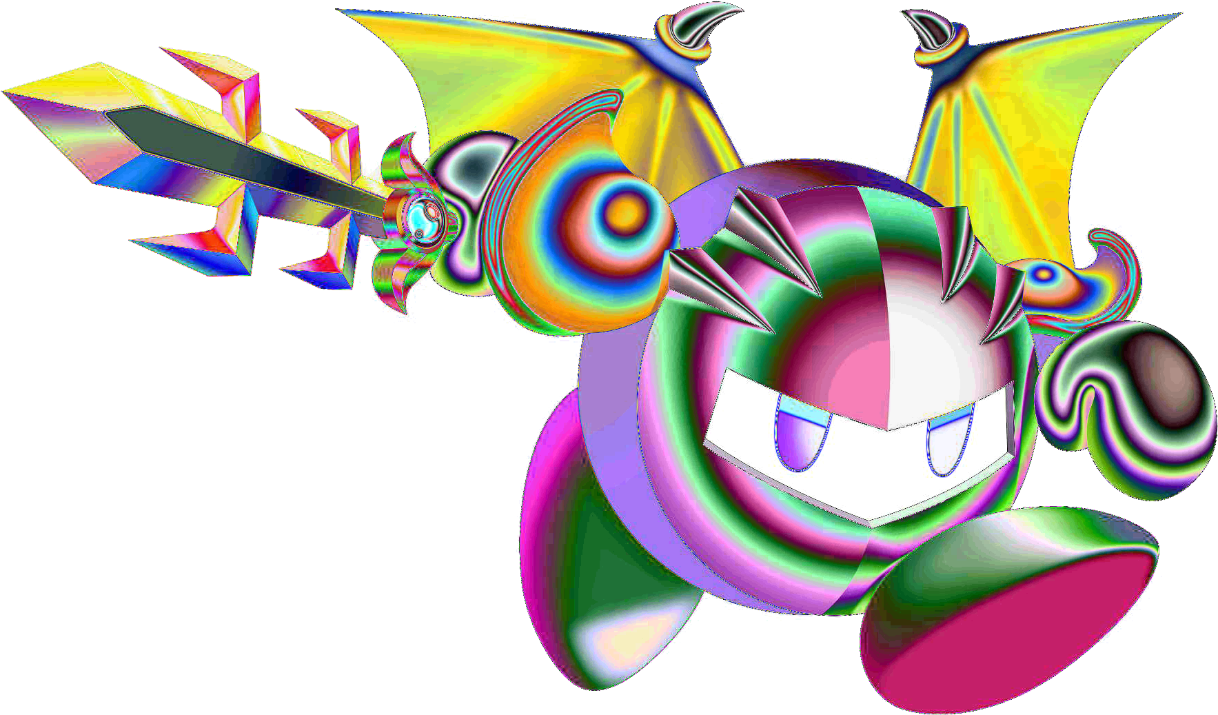 Rainbow Meta Knight - Fan Made Kirby Knights (1822x1078), Png Download