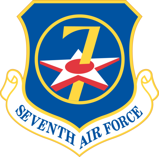 7th Air Force, Us Air Force - 7th Air Force Logo (607x599), Png Download